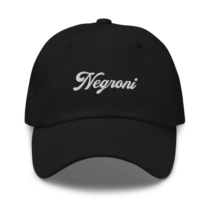 The Negroni Script Dad Hat - Black - Cocktailored