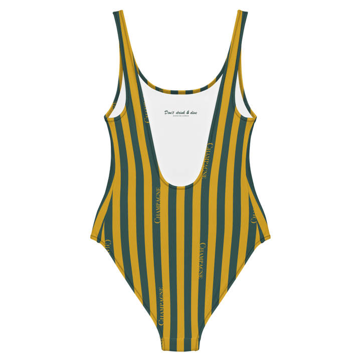 The Champagne Striped Swimsuit - XS - Cocktailored