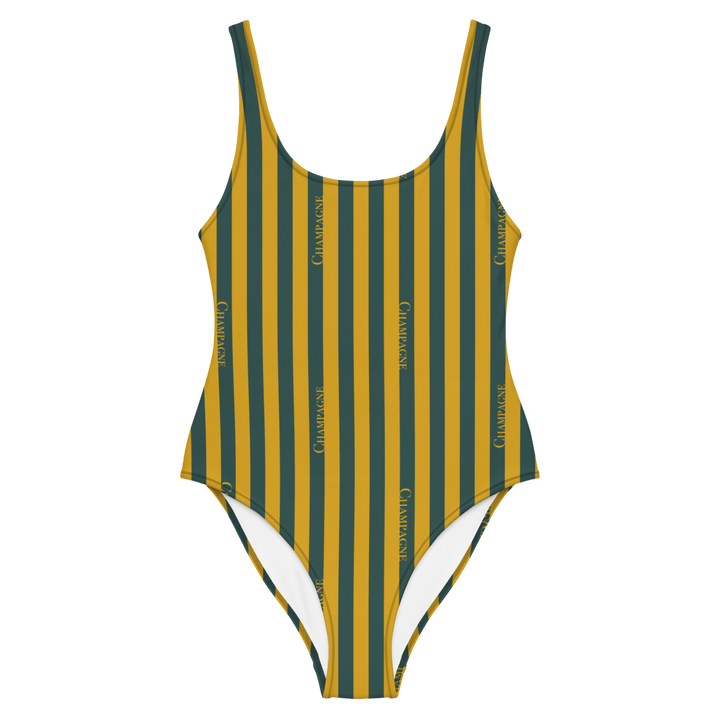 The Champagne Striped Swimsuit - XS - Cocktailored