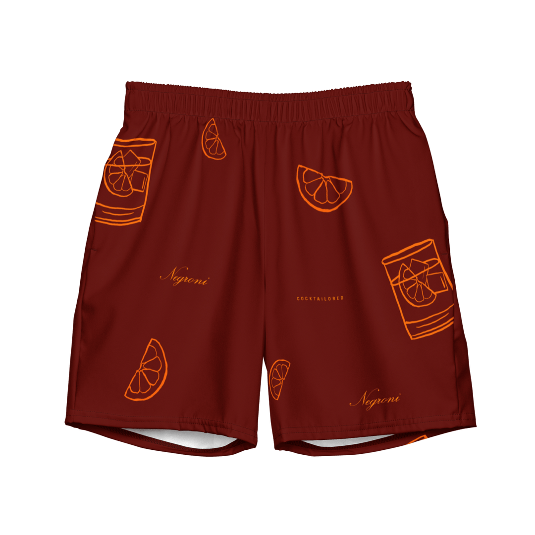 The Negroni "Cocktail" Swim Trunks - 2XS - Cocktailored