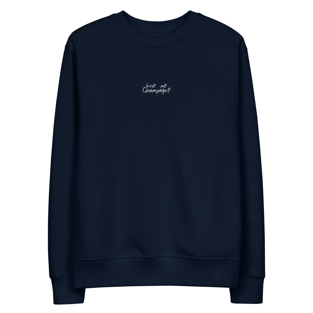 The Give Me Champagne eco sweatshirt - French Navy - Cocktailored