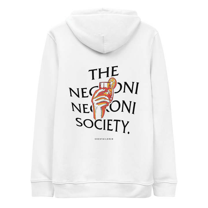 The Negroni Society eco hoodie - White - Cocktailored