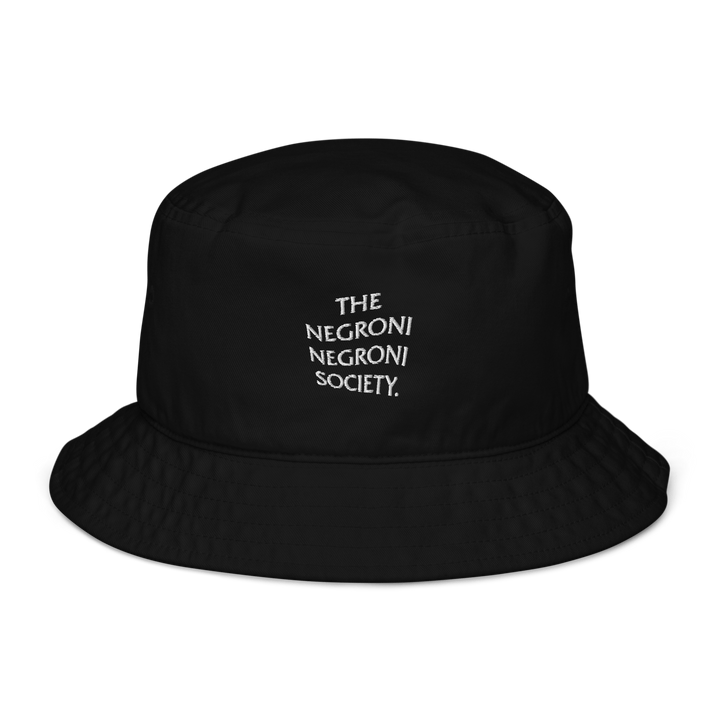 The Negroni Society Organic bucket hat "THE LOGO" - Black - Cocktailored
