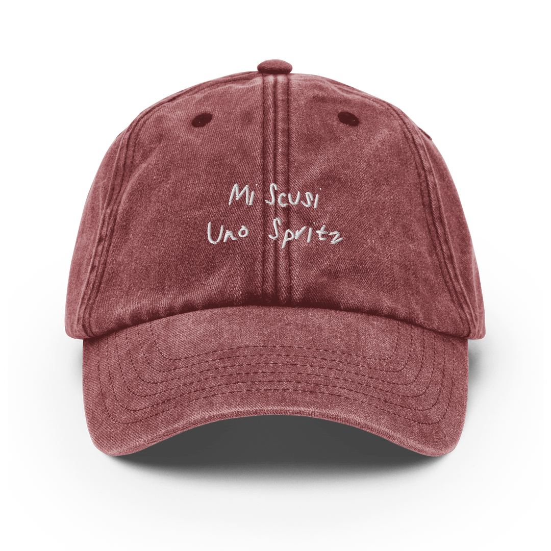 The Scusi Spritz Vintage Hat - Vintage Red - Cocktailored