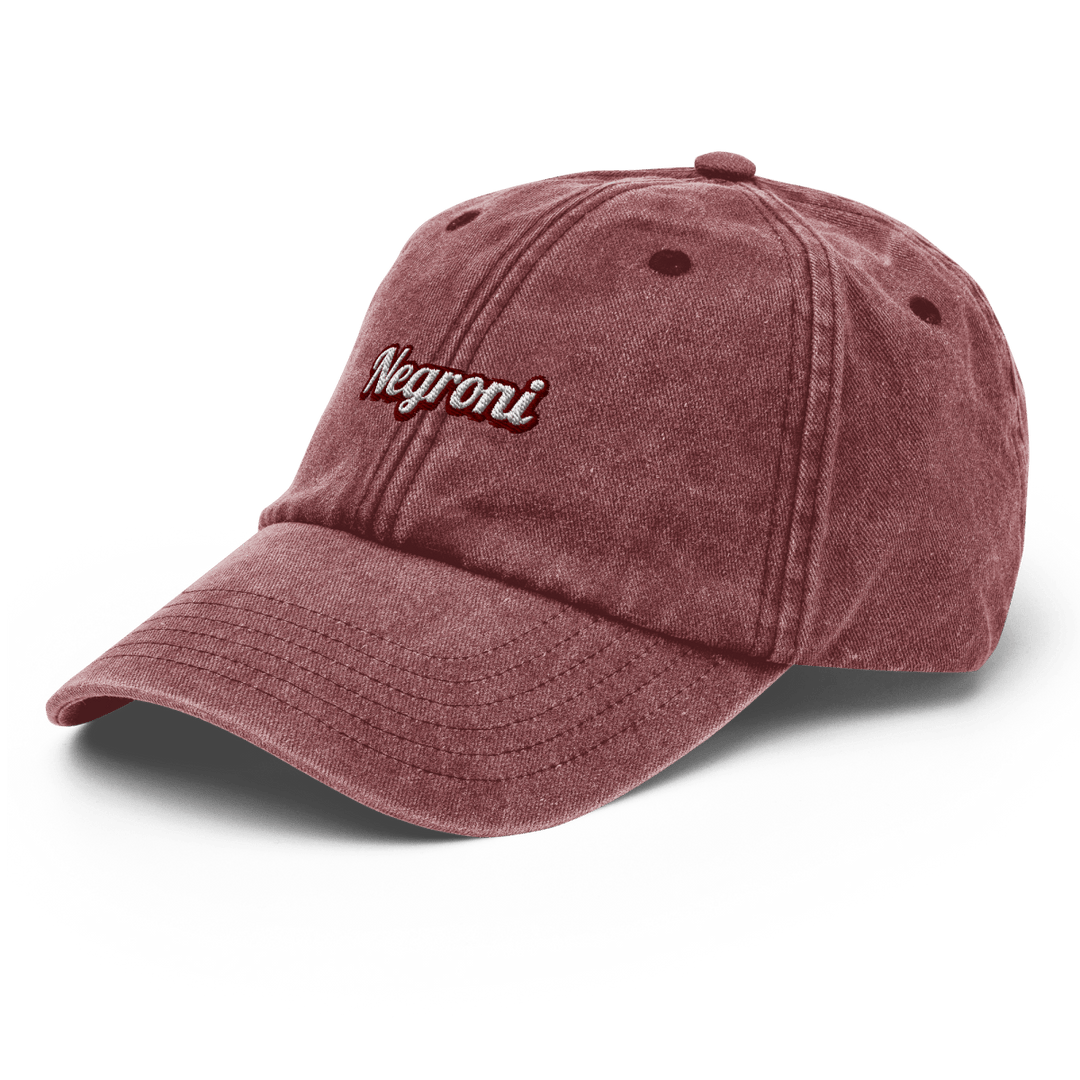 Negroni Bold Script Vintage Hat - Vintage Red - Cocktailored