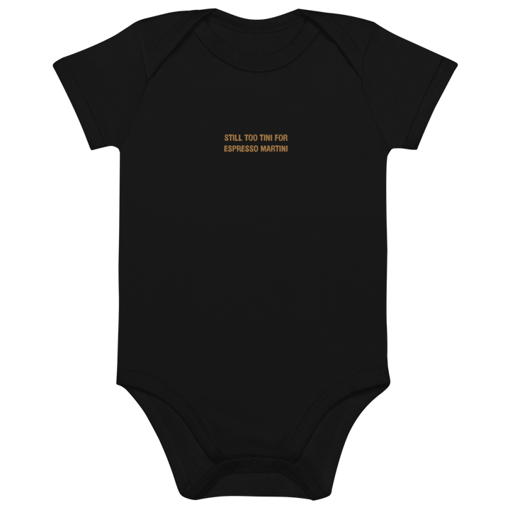 The Espresso Martini Organic cotton baby bodysuit - Black - Cocktailored