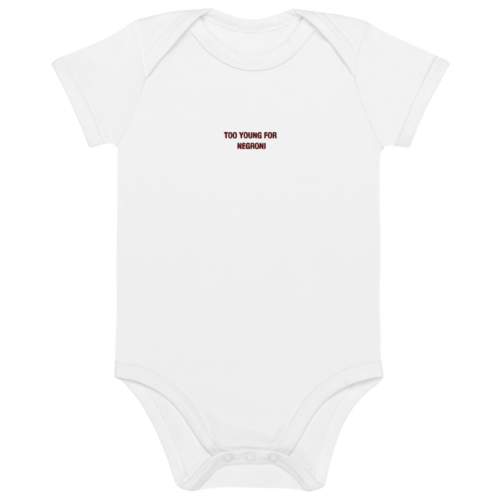 The Negroni Organic cotton baby bodysuit - White - Cocktailored