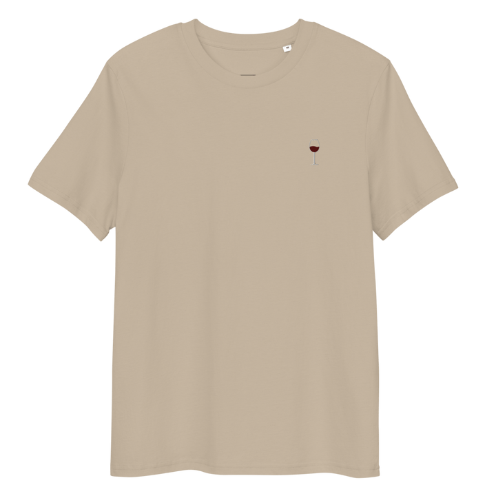 The Red Wine Glass Organic T-Shirt - Desert Dust - Cocktailored