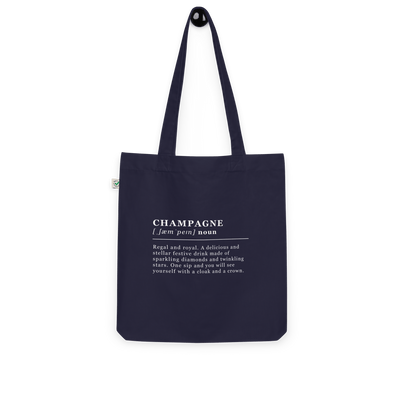 The Champagne Organic tote bag - Navy - - Cocktailored