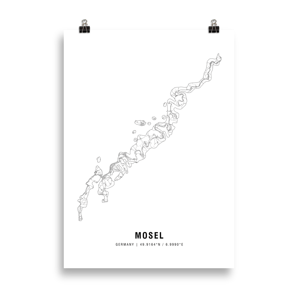 The Mosel Wine Map Poster