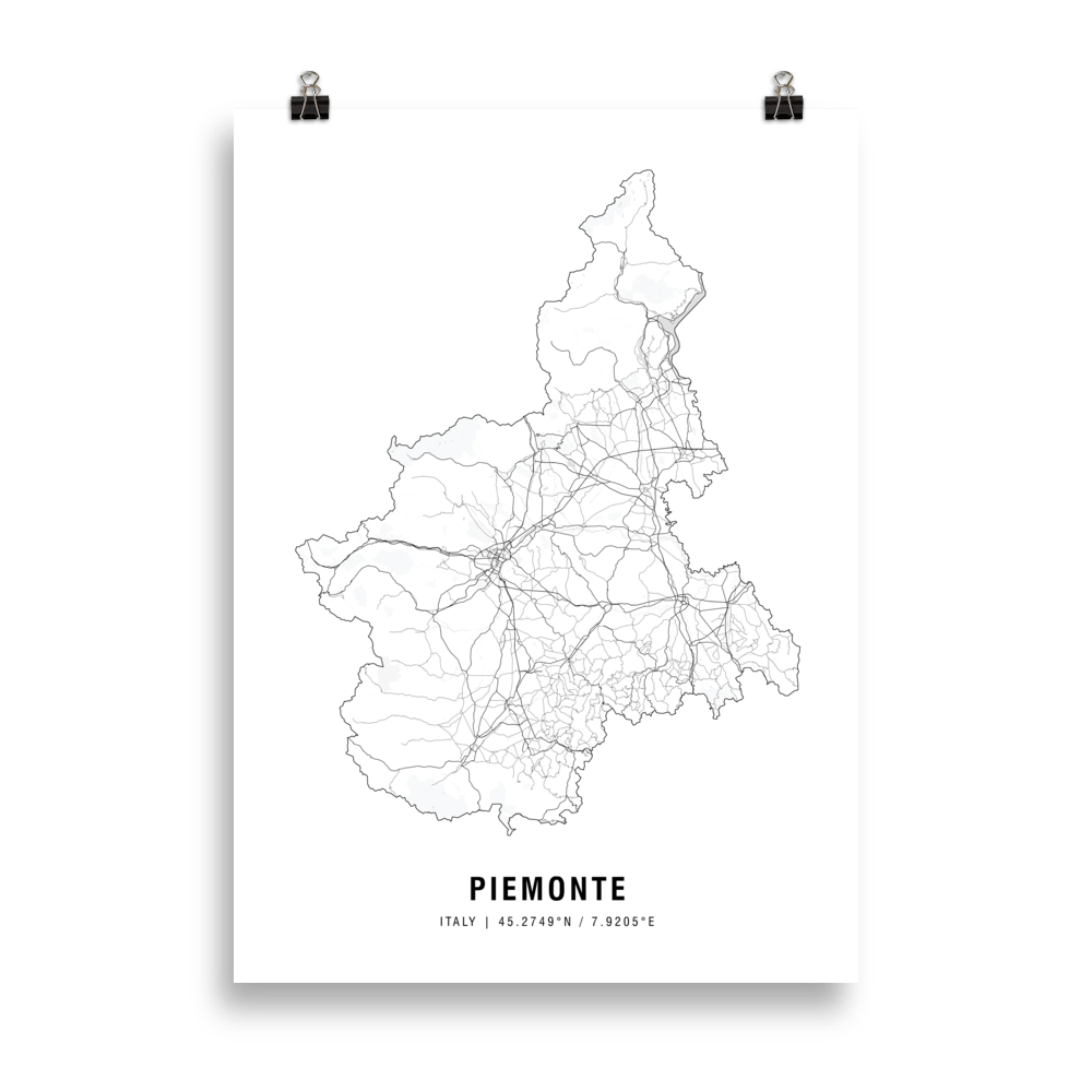 De Piemonte Wijnkaart Poster