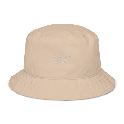 The Pour me Wine Organic bucket hat - Stone - - Cocktailored