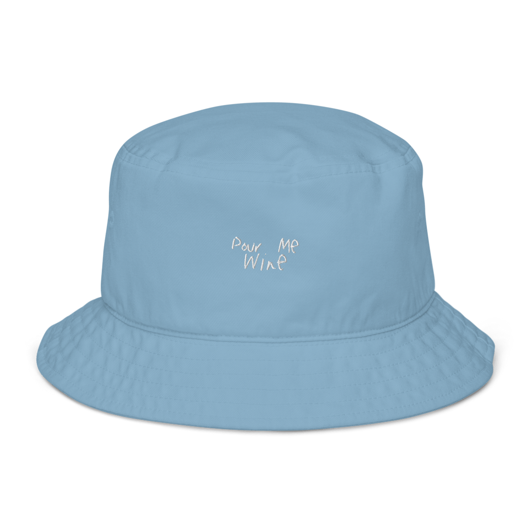 The Pour me Wine Organic bucket hat - Slate Blue - Cocktailored