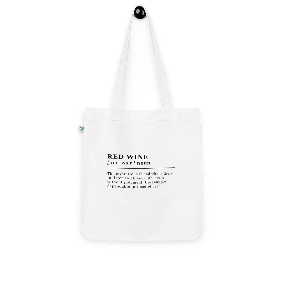 The Red Wine Organic tote bag - White - Cocktailored