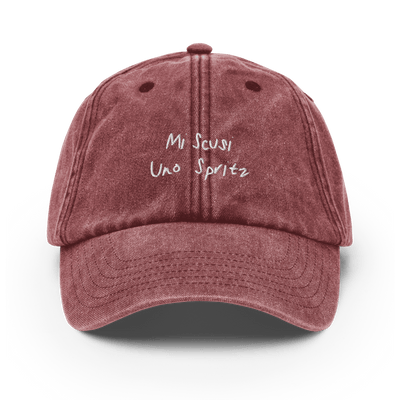The Scusi Spritz Vintage Hat - Vintage Red - - Cocktailored