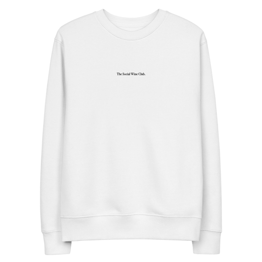 The Social Wine Club. Eco Sweatshirt - White - Cocktailored